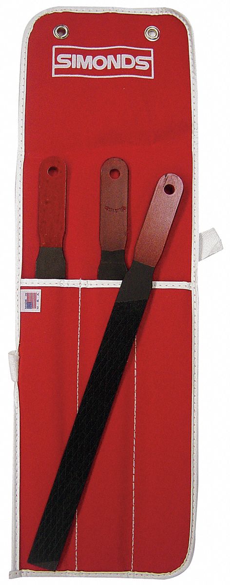 Steel File Set w/Handles, Black, 3 Pc