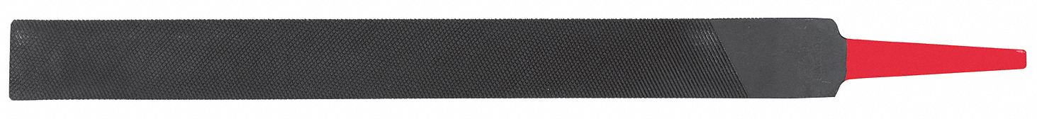 Half Round File, Bastard, Black, 10 In