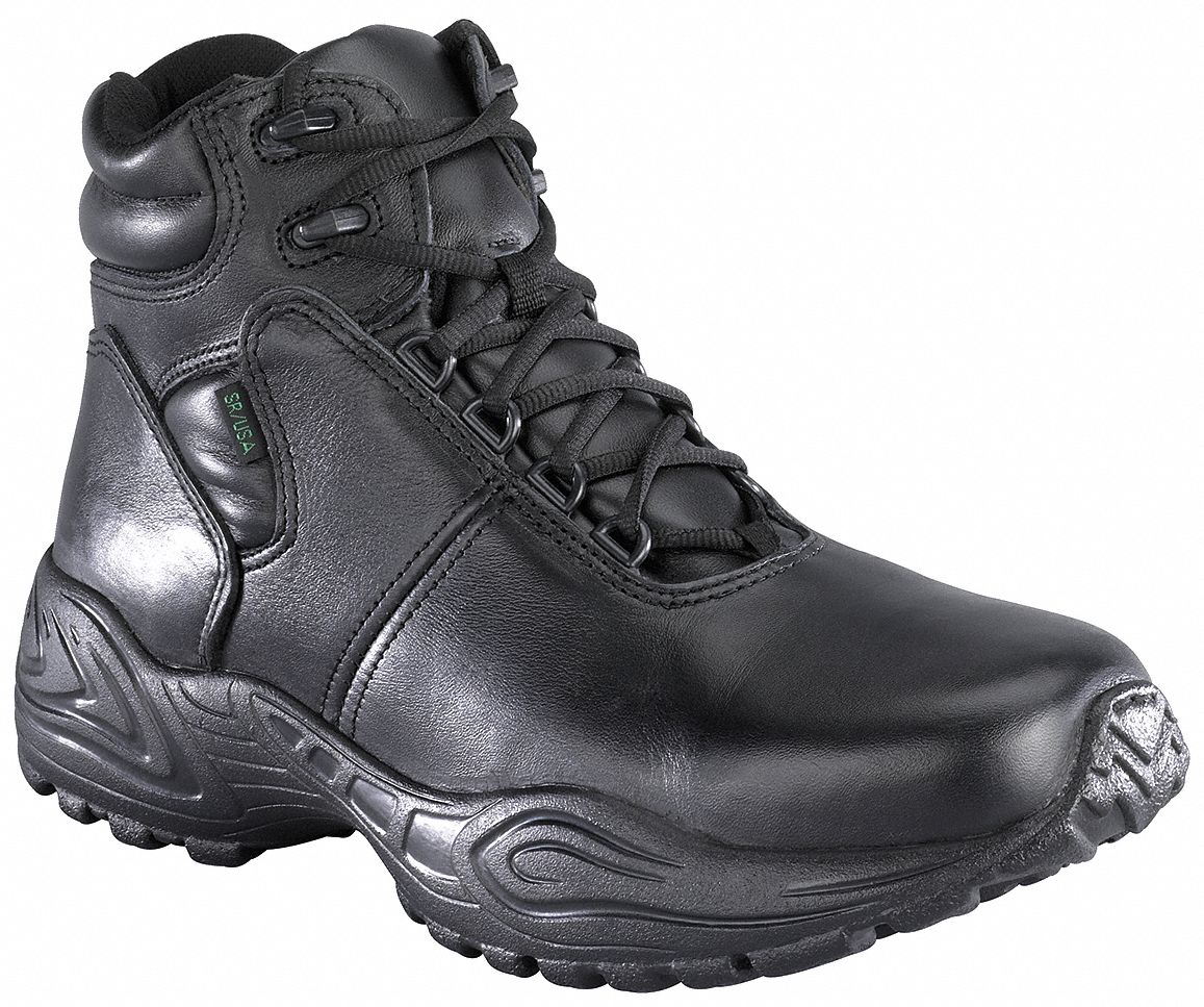 Postal Boots, Pln, Mens, 9-1/2, Black, 1PR