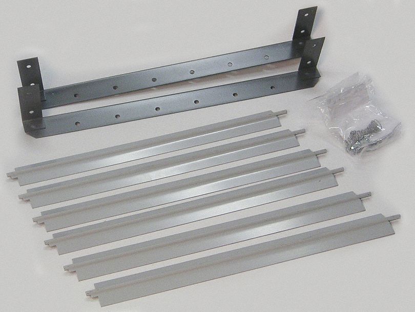 Louver Set, Gray, 13-1/8 In. H, Vertical