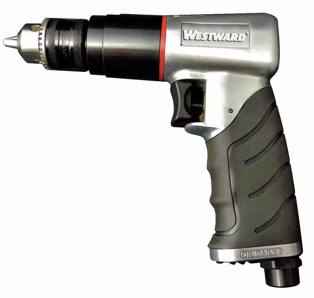 Air Drill, Light, Pistol, 3/8 In.