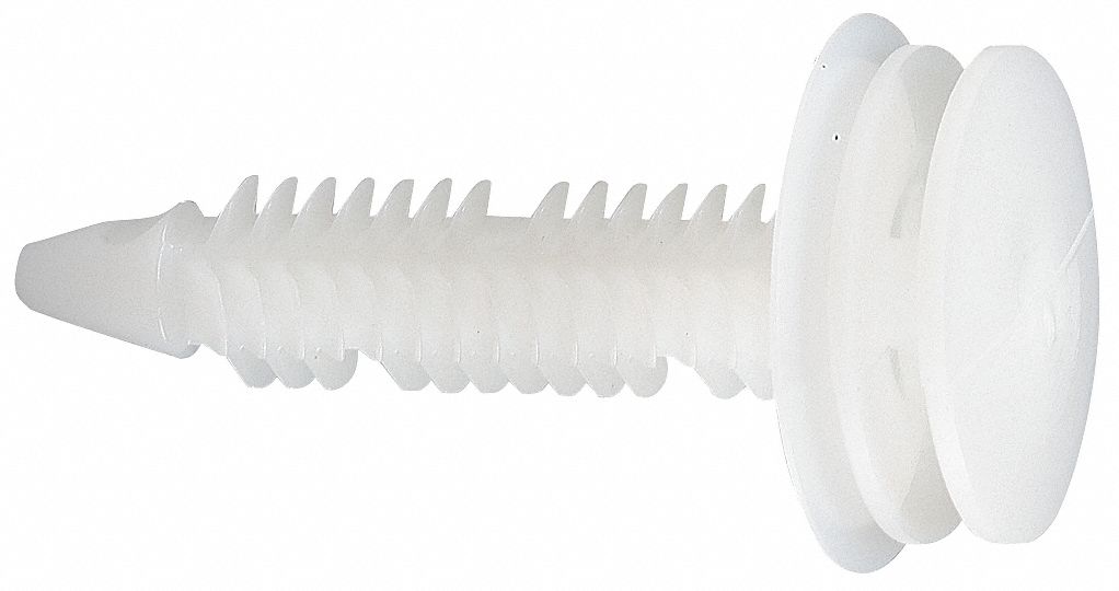 Rivet, Push In, Plastic, Hole Size 7mm, PK25