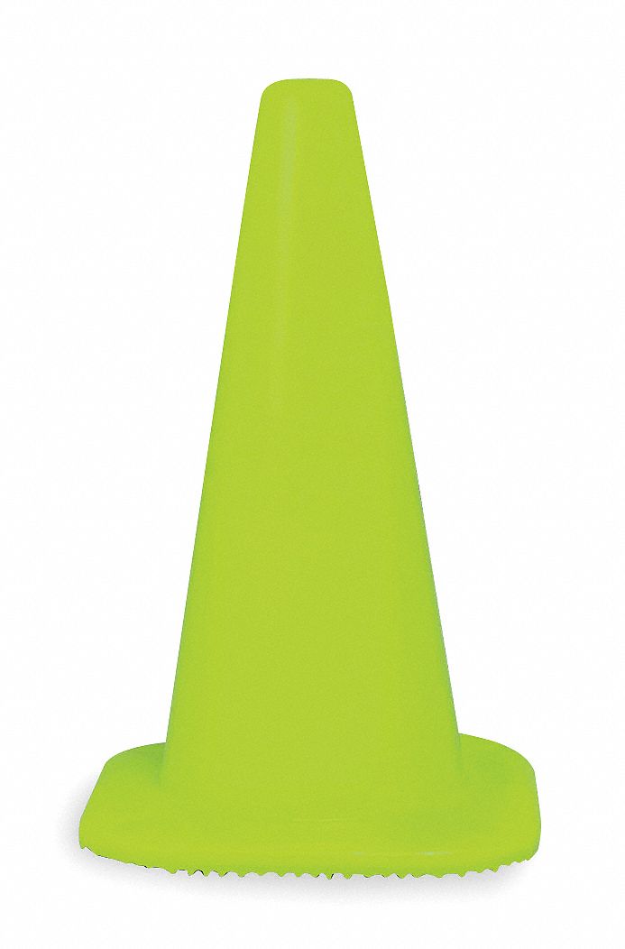 Traffic Cone, 18 In. H, Lime