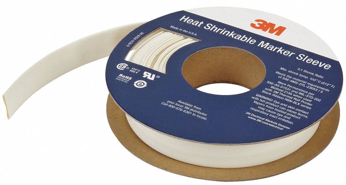 Wire Marker Sleeves, 3/4 In. W, 900 In. L