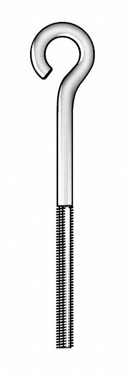 Eyebolt, Open Wire, 1/4-20x3 In, Pk20