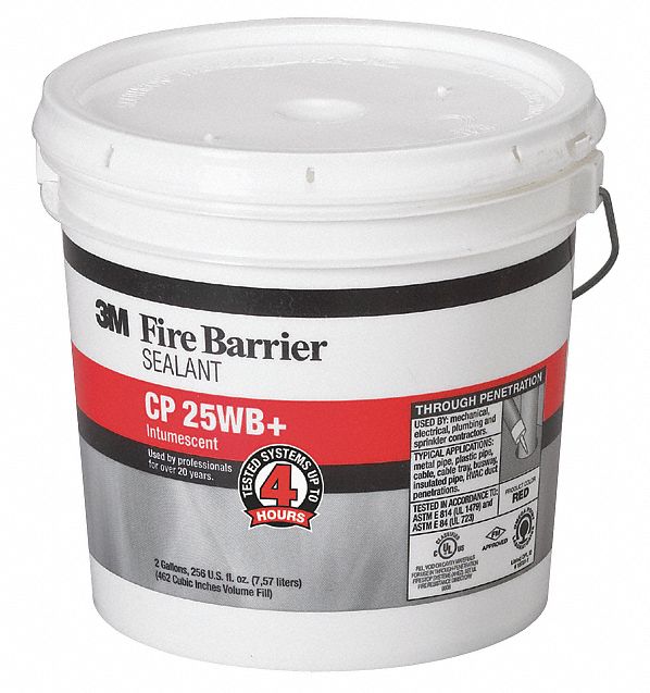 Fire Barrier Sealant, 2 gal., Red-Brown
