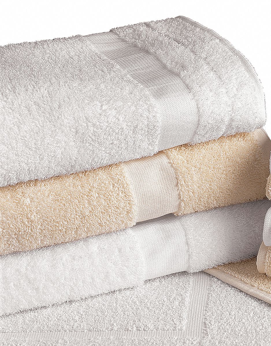 Bath Towel, White, 24x50, PK 12