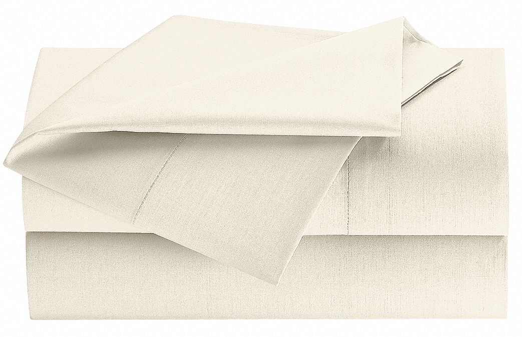 Fitted Sheet, Full, Bone, PK 24
