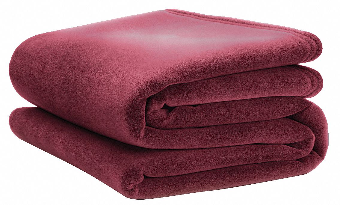 Blanket, Queen, 90x90 In., Cranberry, PK4
