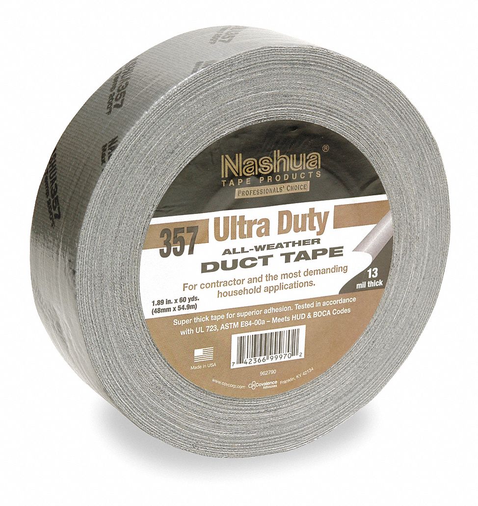 Duct Tape, 1.89 In x 60.1 yd., Silver