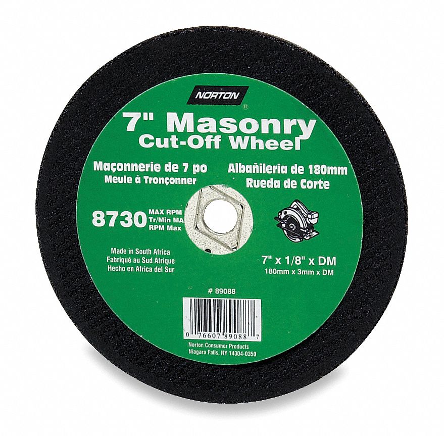 Abrsv Cut Whl, 7In D, 0.125In T, 5/8In AH