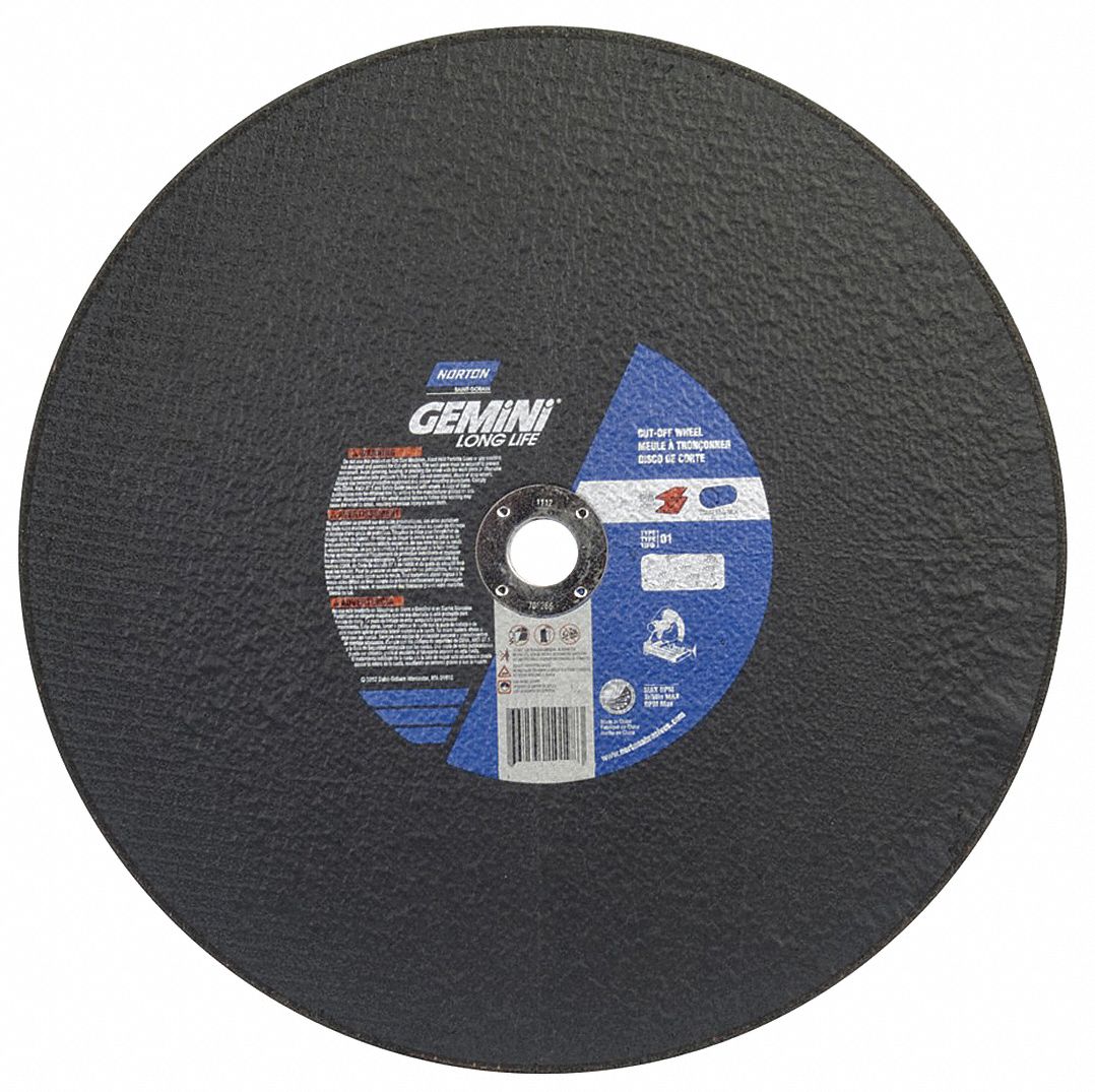 Abrsv Cut Whl, 12 In D, 7/64 In T, 1 In AH