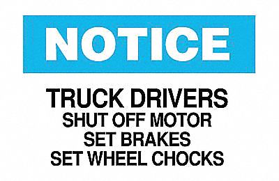 Notice Sign, 10 x 14In, BL and BK/WHT, ENG
