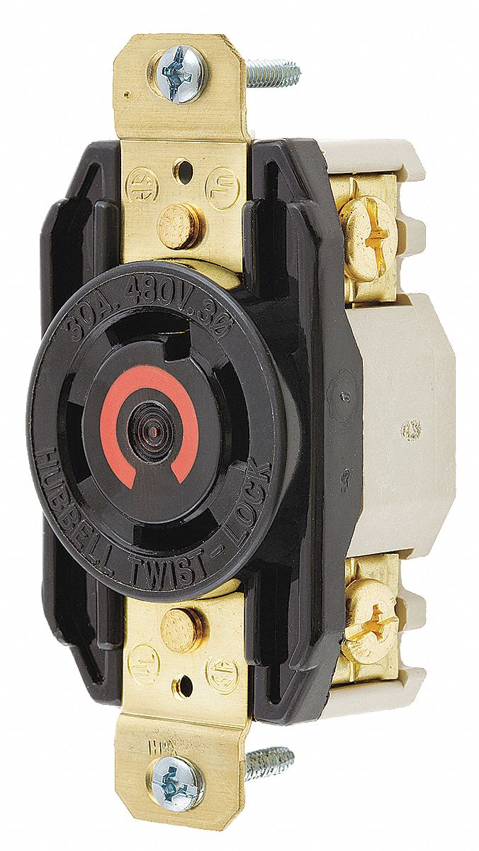 Receptacle, Single, 30 A, L16-30