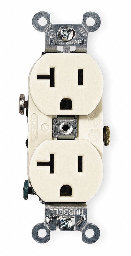 Receptacle, Duplex, 20A, 125V, IV, Commercial