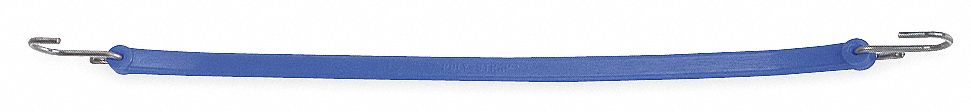Bungee Strap, S-Hook, 24 In.L, Blue