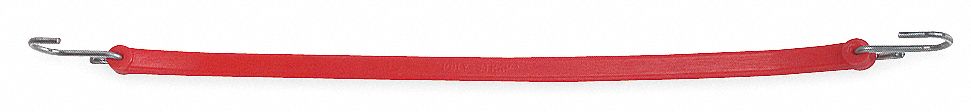Bungee Strap, S-Hook, 24 In.L, Red