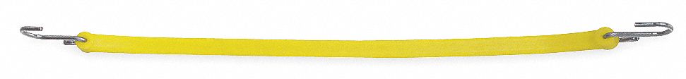 Bungee Strap, S-Hook, 12 In.L, Yellow