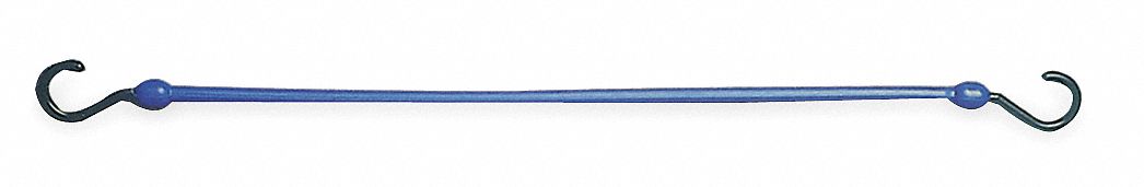 Bungee Cord, Hook, 24 In.L, Blue