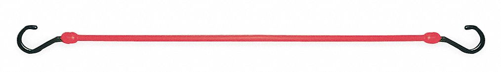 Bungee Cord, Hook, 24 In.L, Red