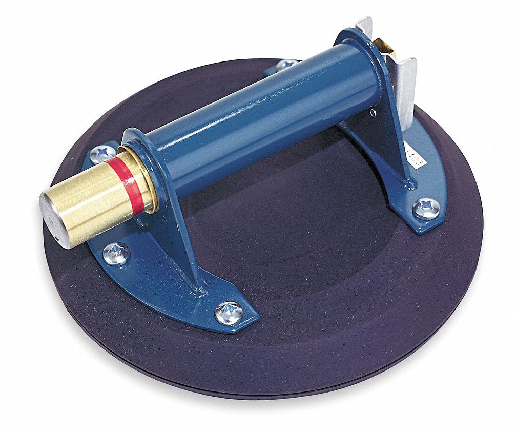 Suction Cup Lifter, 8 In, Horiz Hndl, Metal