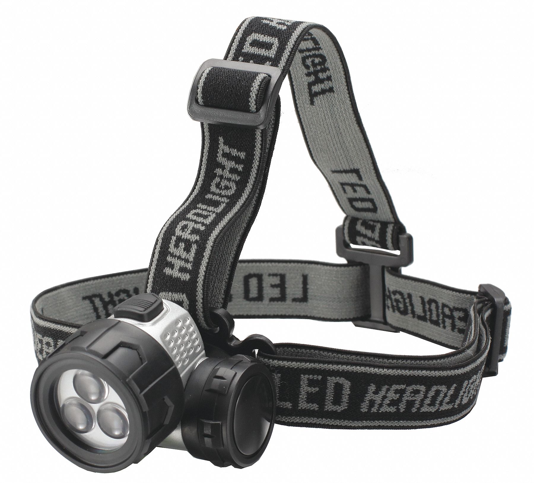 Headlamp, AAA, LED , 142 LUX, Silver/Blk