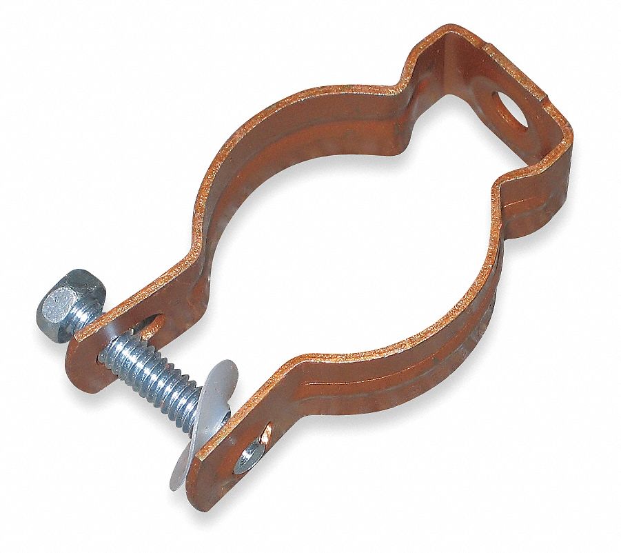 Pipe Clip, 3/4 In, Copper, 250 Lb Max Load