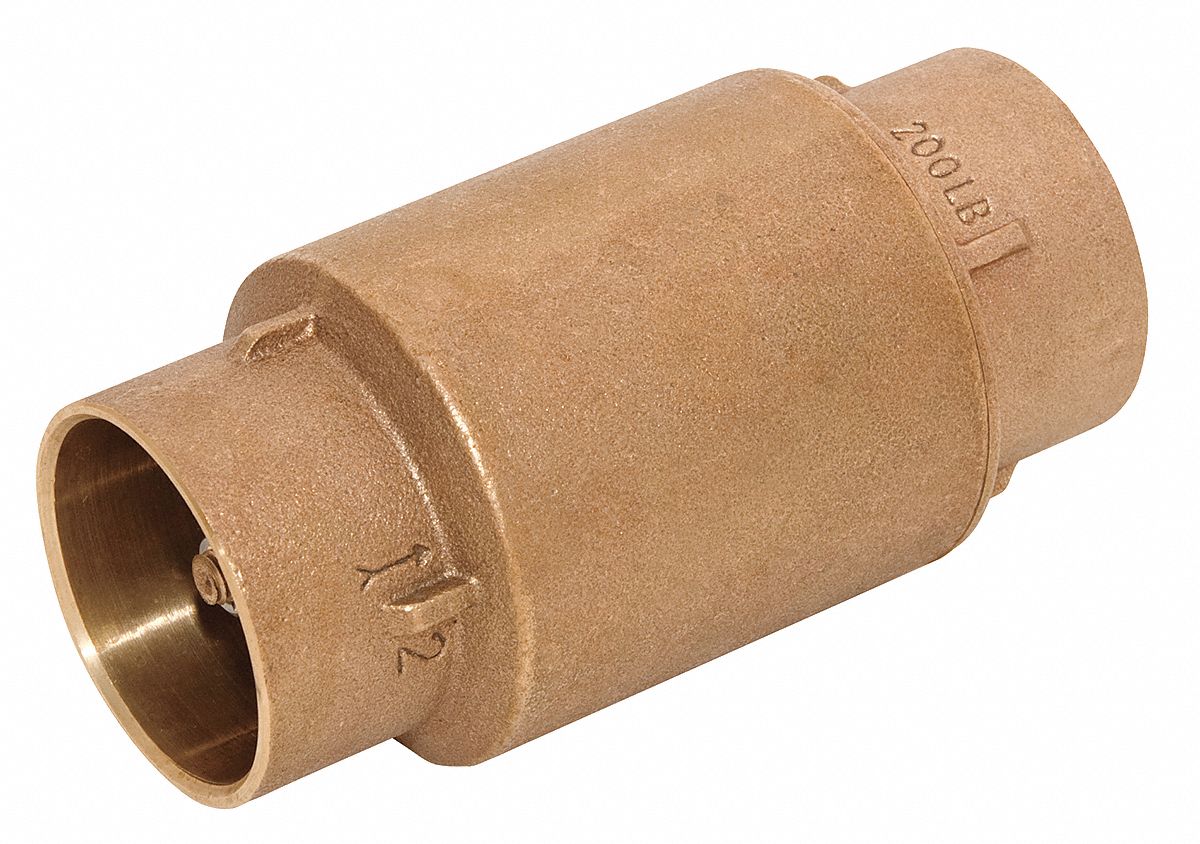 Check Valve, 2 In, Solder, Bronze
