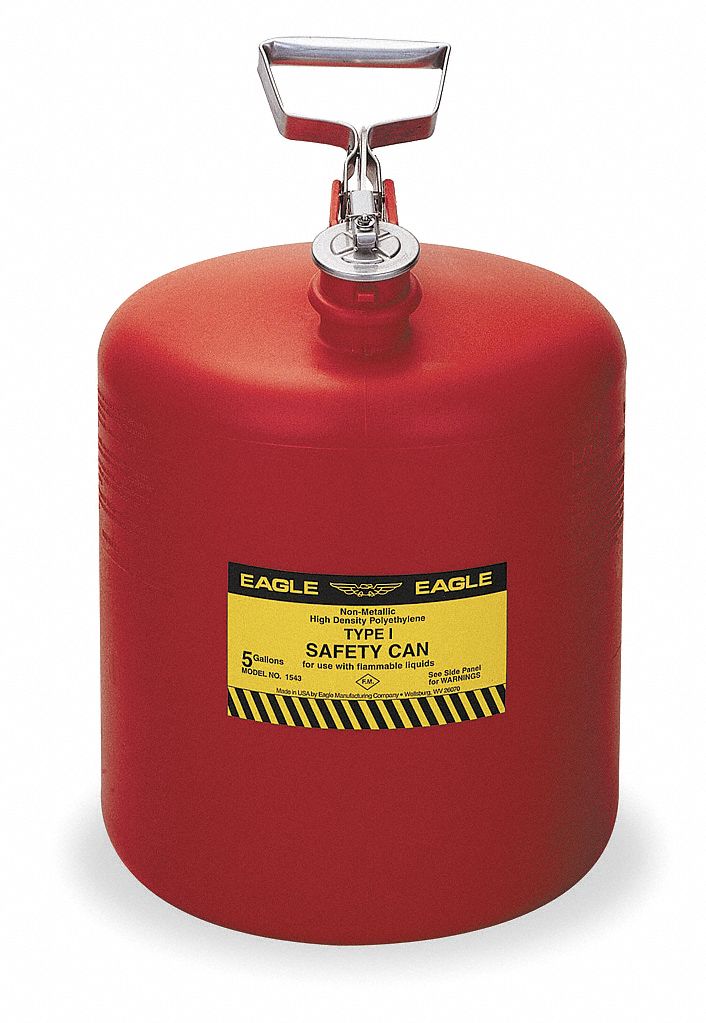 Type I Safety Can, 5 gal., Red, 17In H