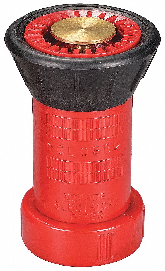 Fire Hose Nozzle, 1-1/2 In., Black