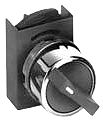 Selector Switch, 22mm, 3Pos, Momen, Blk Knob