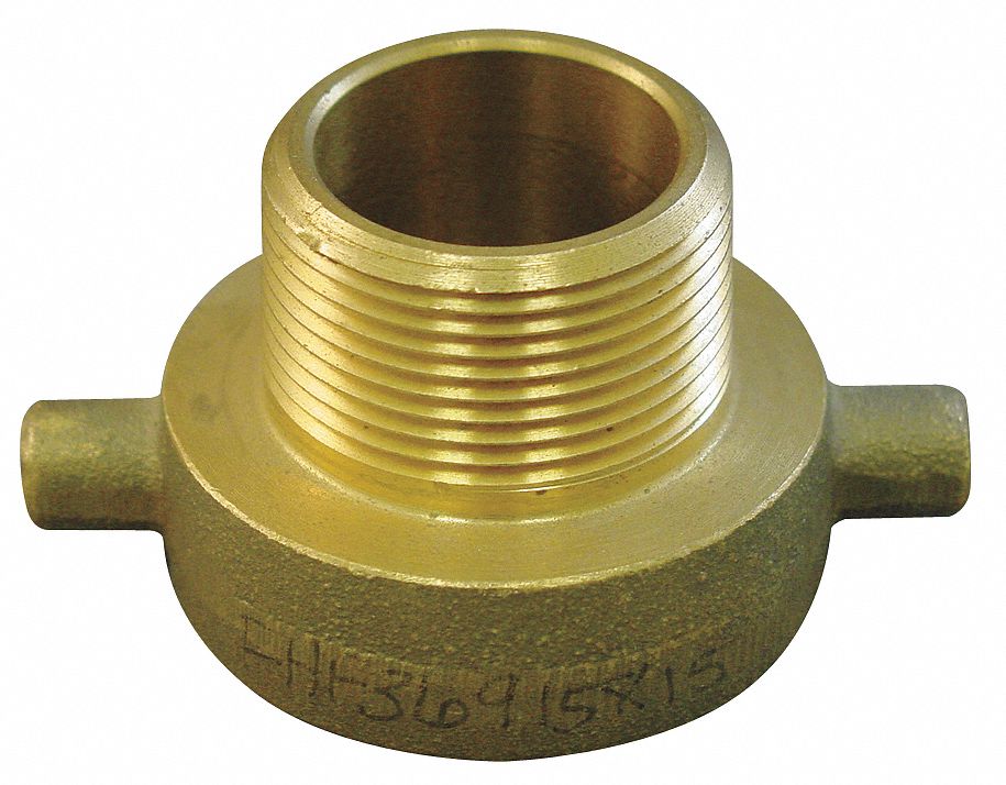 Fire Hose Adapter, Brass, Pin Lug