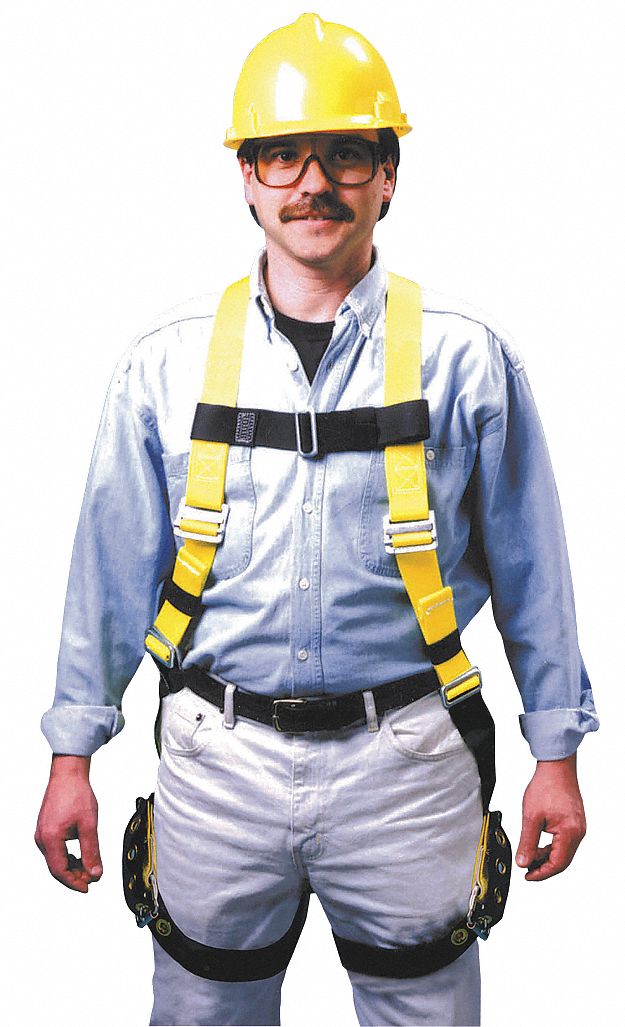 Full Body Harness, Universal, 400 lb., Ylw