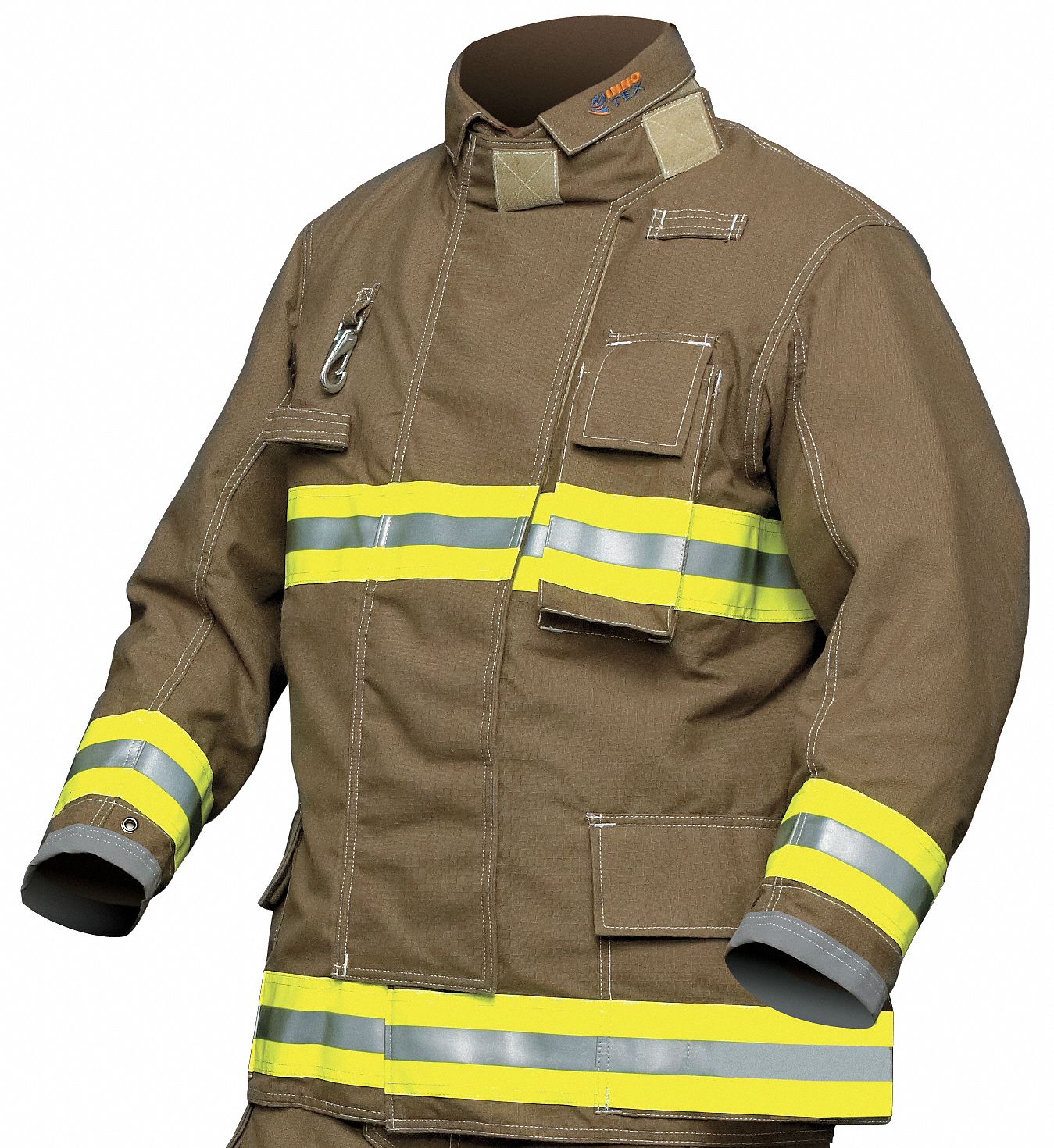 Turnout Coat, Tan, 2XL, Nomex/Kevlar