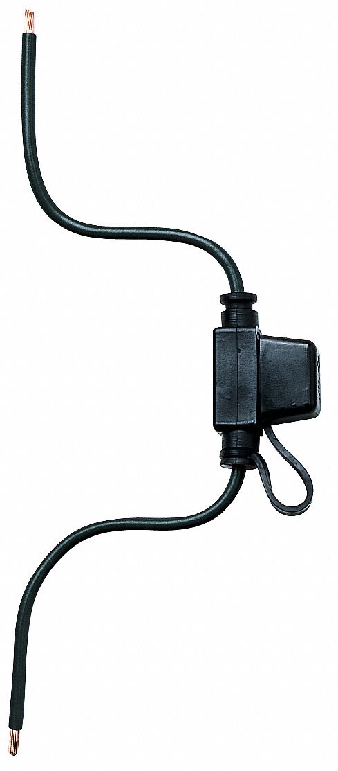 Fuse Holder, Auto, In-Line, 32V, 20A, BLK