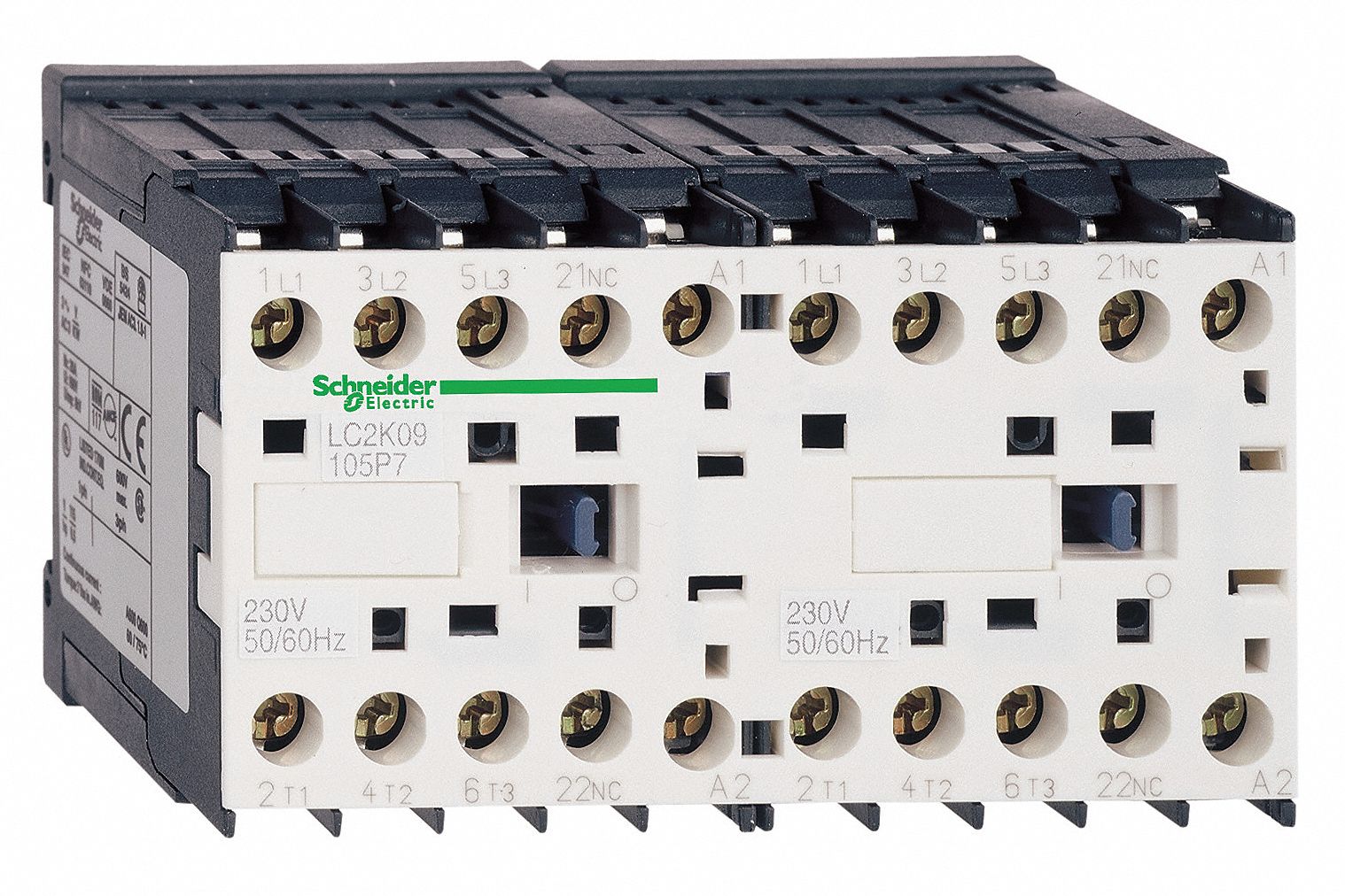 IEC Mini Contactor, 120VAC, 9A, Open, 3P