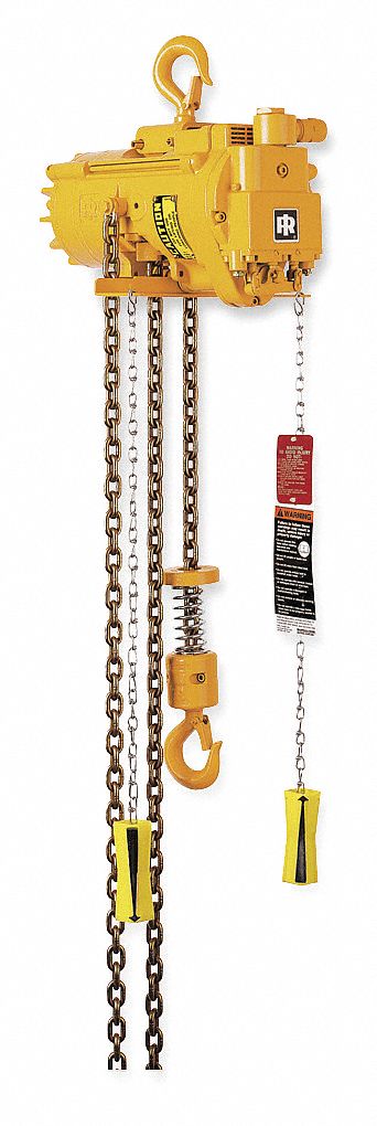 Air Chain Hoist, 1100 lb. Cap., 10 ft. Lft