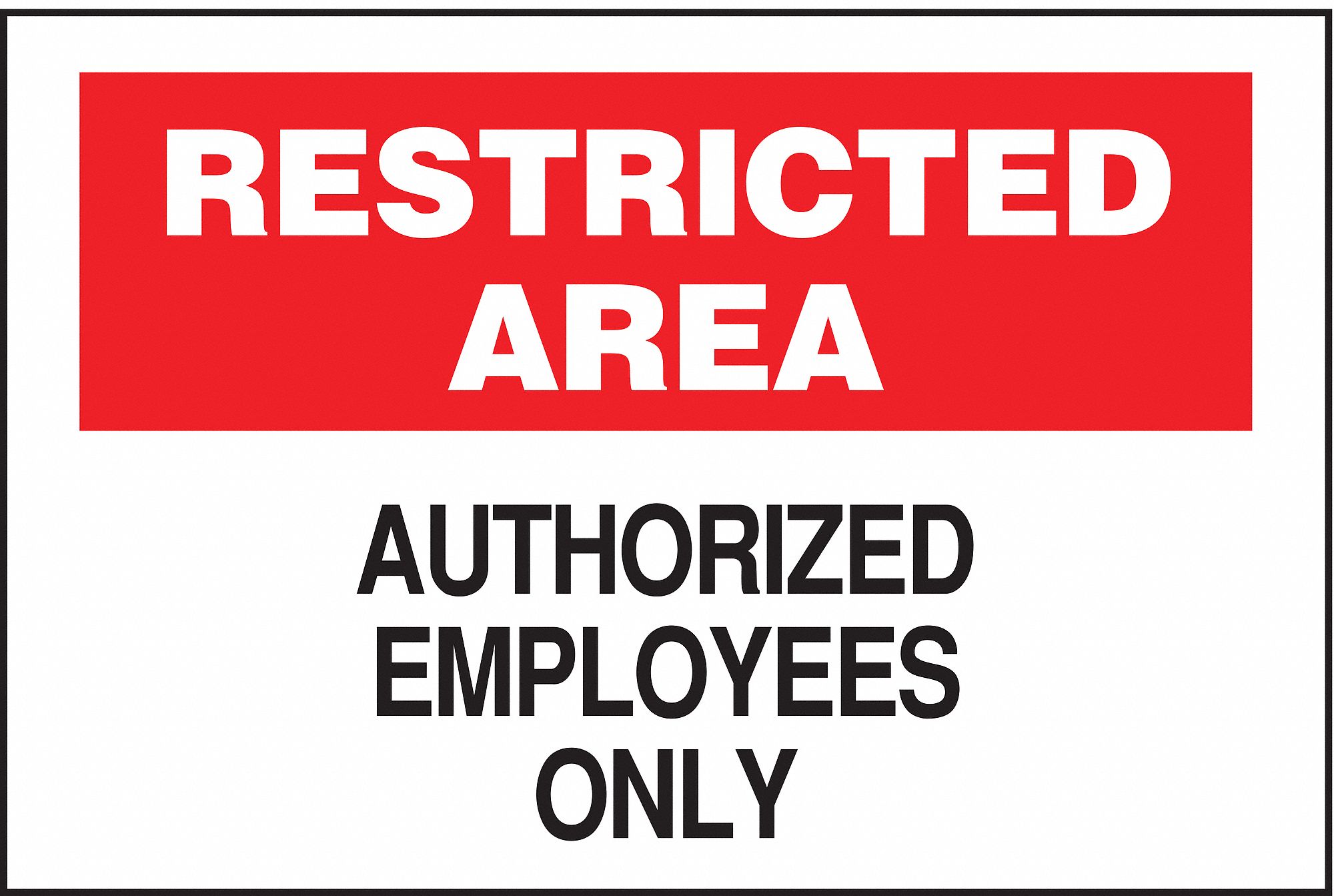 Admittance Sign, 7 x 10In, BK and R/WHT