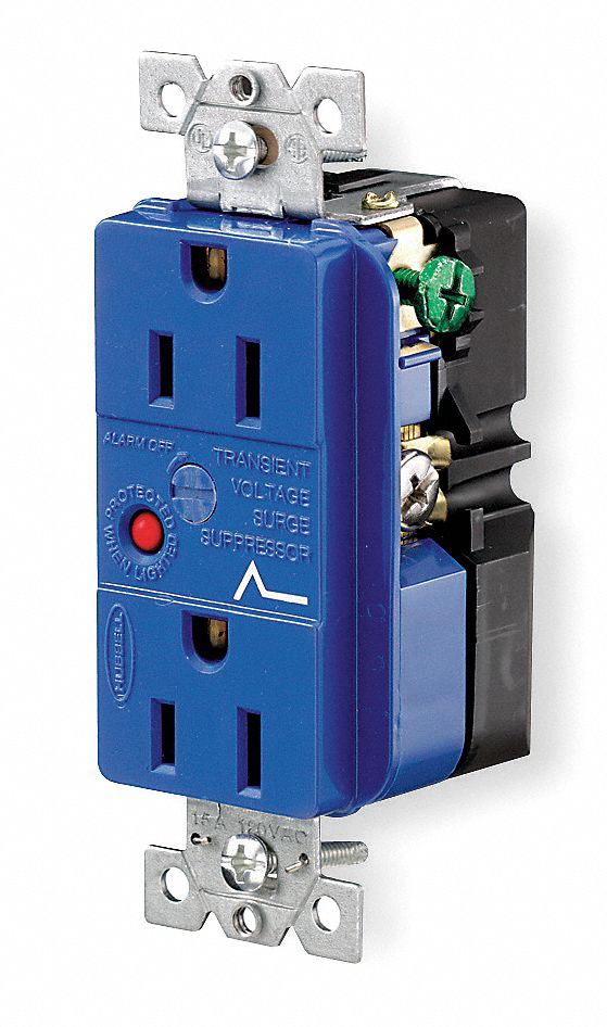 Receptacle, Surge Suppressor, 15A, 125V, BL