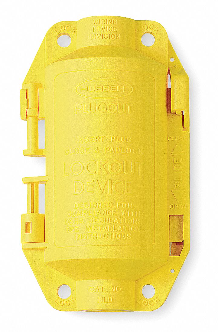 Plug Lockout, Yellow, 3/8In Shackle Dia.