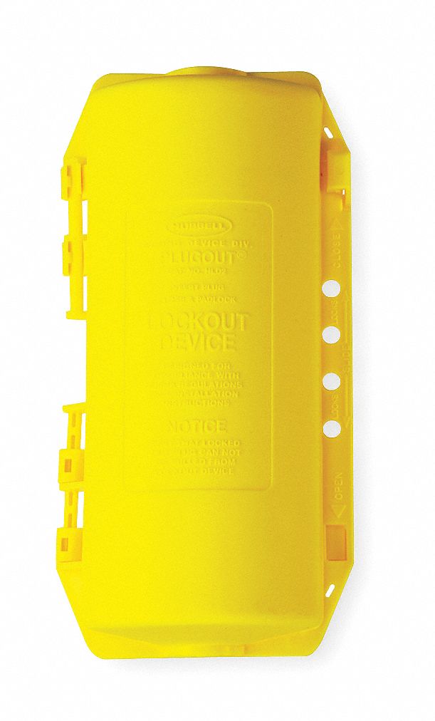 Plug Lockout, Yellow, 3/8In Shackle Dia.