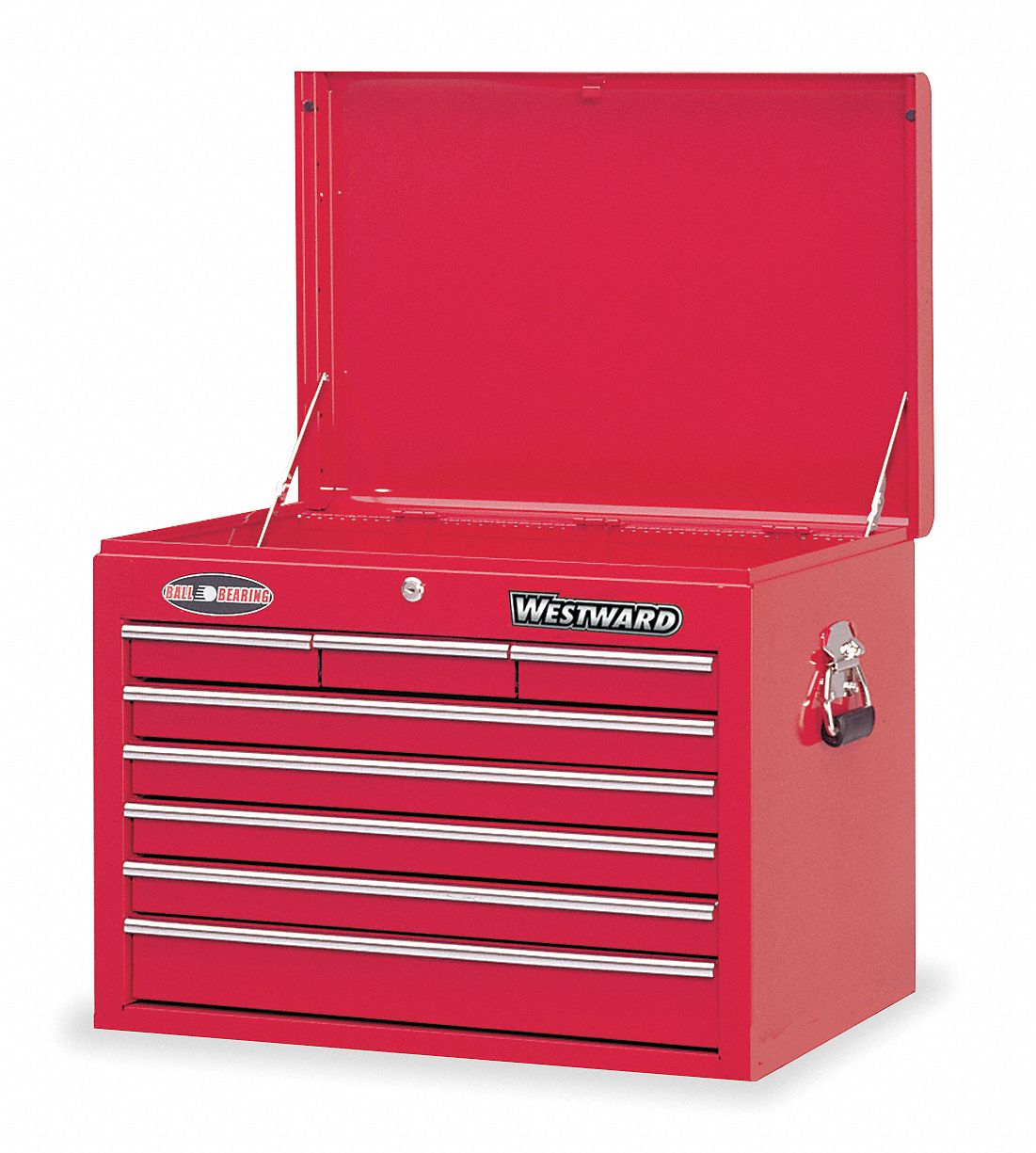 Tool Chest, 8 Dr, Red, 26 In, Ball Bearing