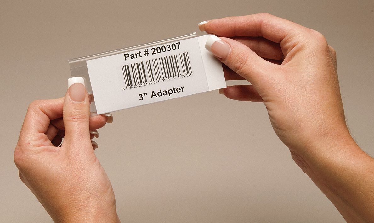 Label Holder, Snap-In, 1x3 In, PK25