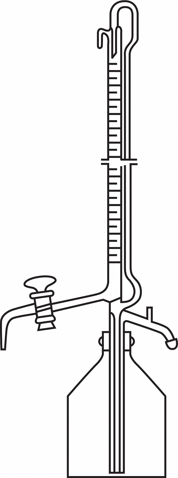 Burette, Automatic, Glass, 10ml.Grade B
