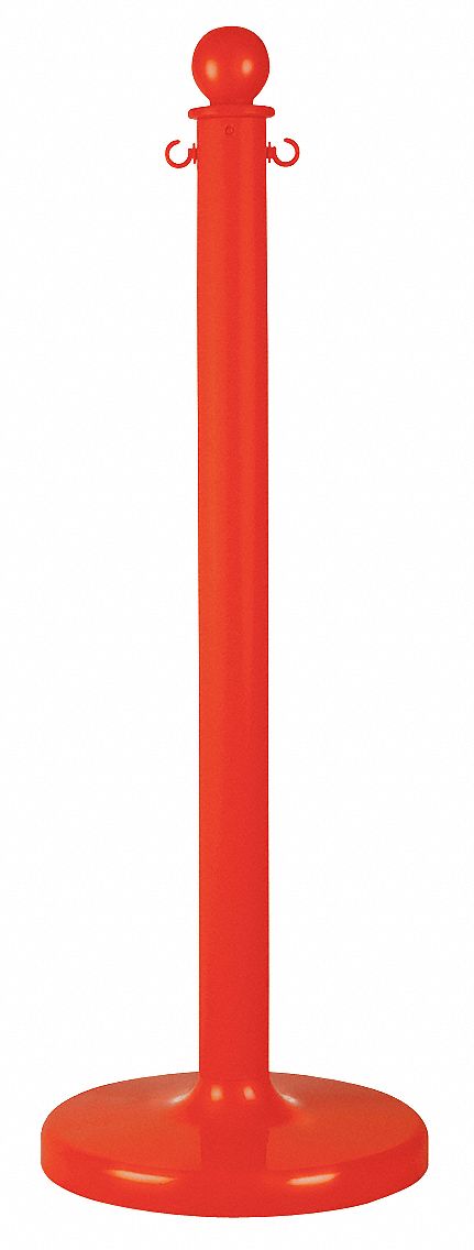 Stanchion, Med Duty, Red, 2.5 x 40 in, PK6