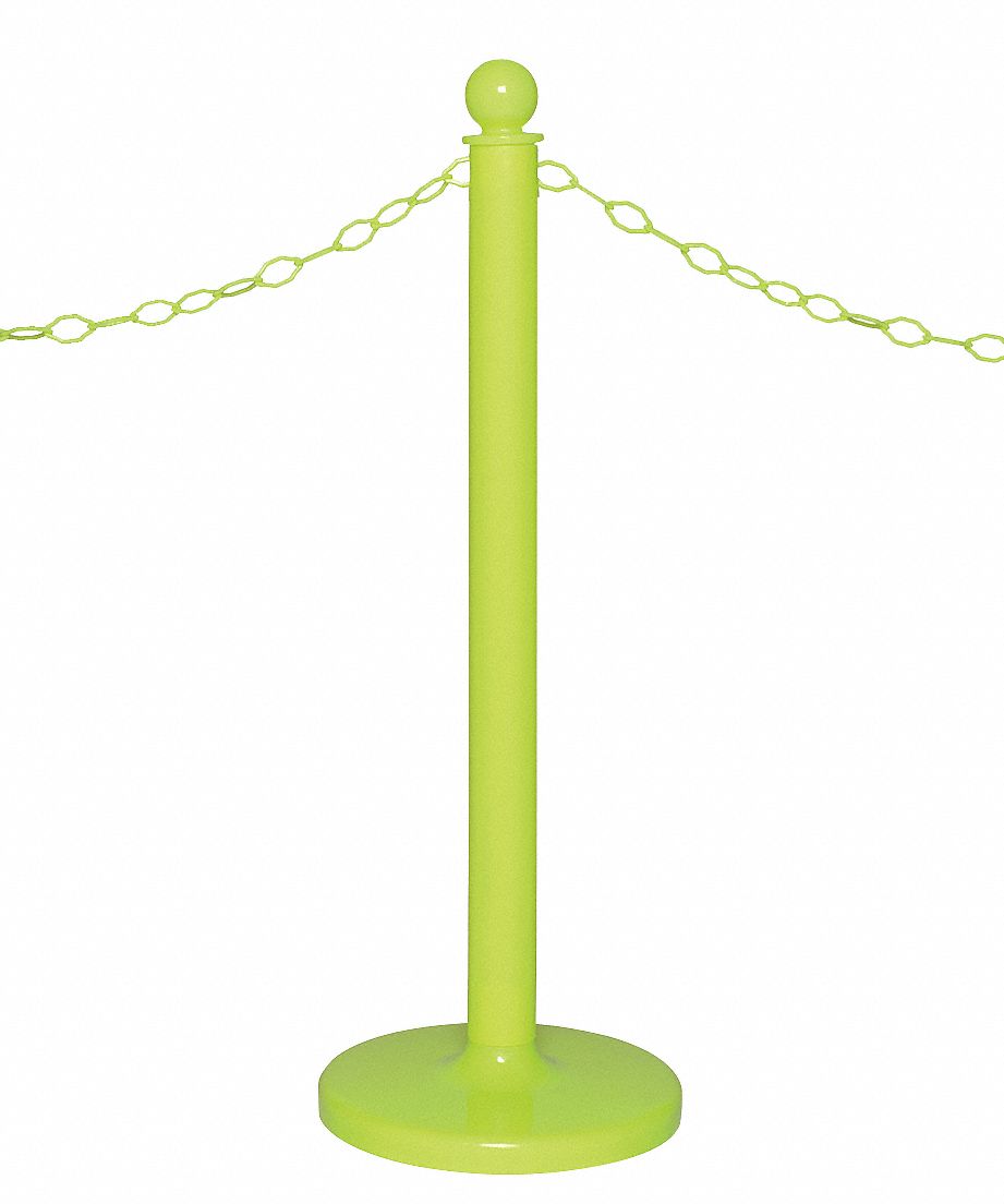 Stanchion, Med Duty, Green, 2.5 x 40 in, PK6