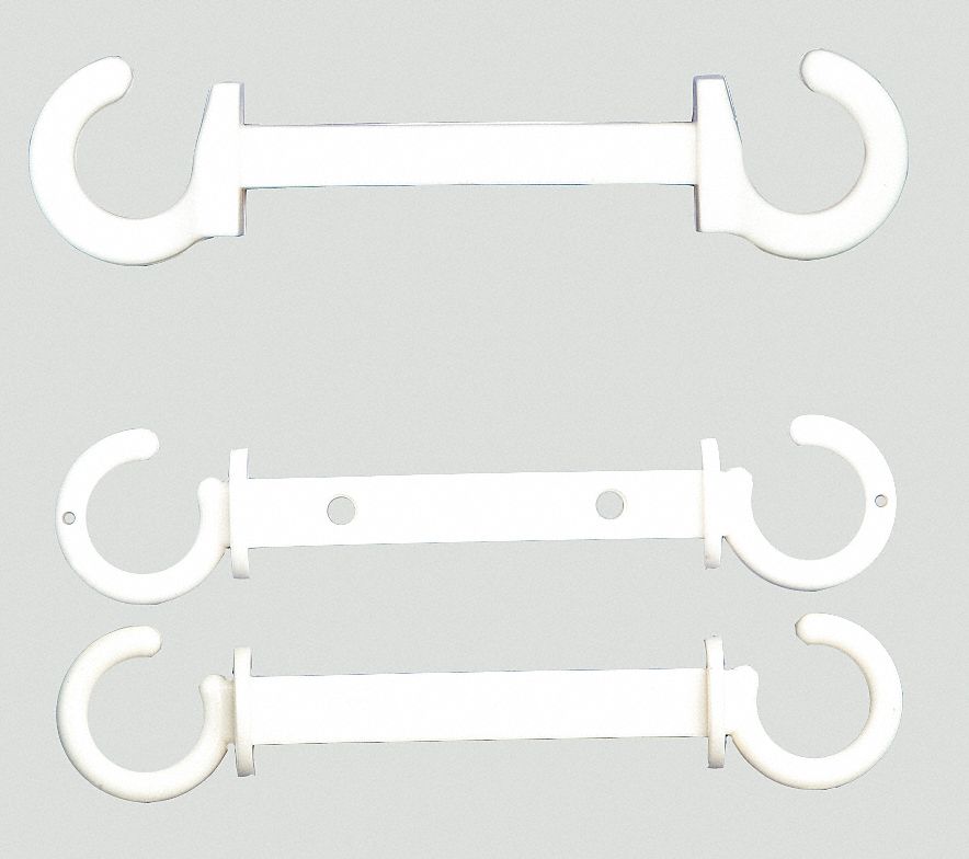 C-Hook, Heavy Duty, 3 in, White, PK10