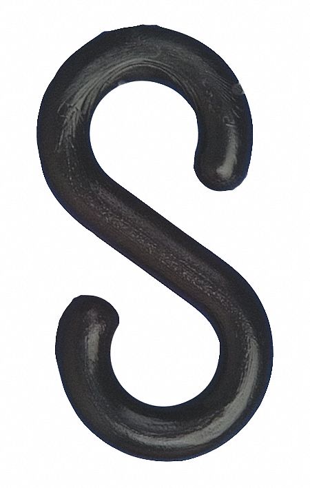 S-Hook, Black, 3 in, PK10