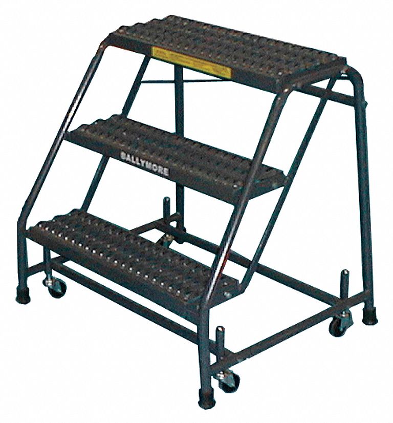 Rolling Ladder, Steel, 28-1/2 In.H