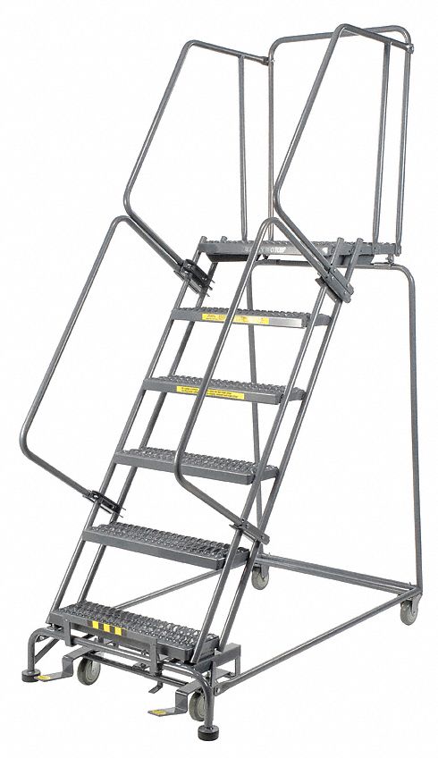 Rolling Ladder, Steel, 60 In.H